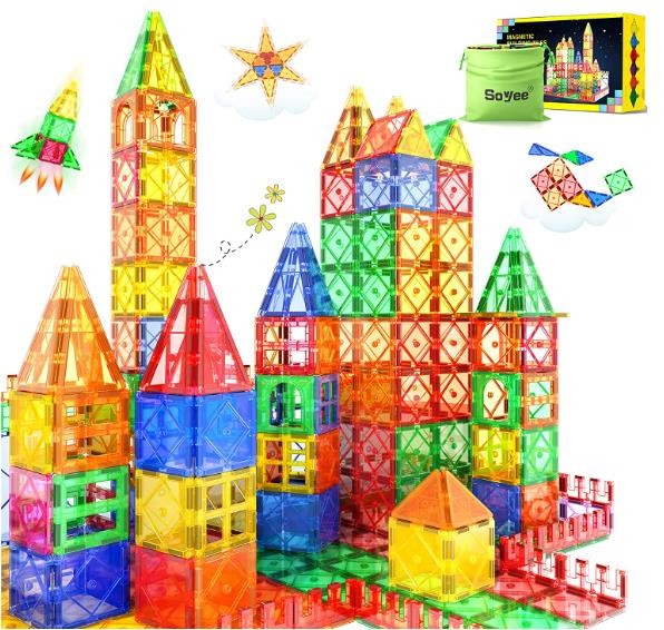 Magnet Toys for 3 Year Old Boys and Girls Magnetic Blocks Building Tiles STEM Learning Toys Montessori Toys for Toddlers Kids