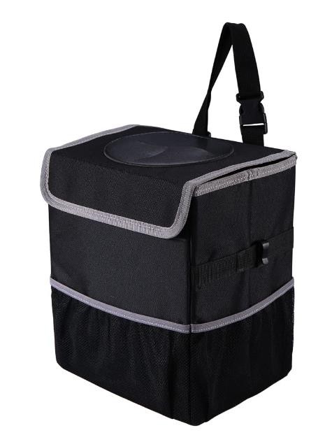 Olitec Car Trash Can - Multifunctional Car Organizer for Storage or Garbage, Leakproof/Waterproof Car Trash Bag with Lid and Pockets