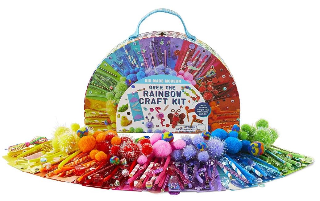 Kid Made Modern Kids Art Supplies Over The Rainbow Craft Kit - Colorful Crafting Creativity, Ages 6 and Up