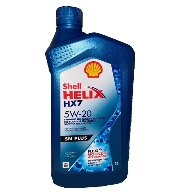 Shell Helix HX7 SN Plus 5w-20 Synthetic Motor Oil, 1 Liter (6 Liters)