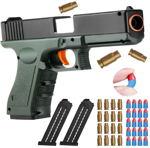 Shooting Game Toy for Kids, Soft Foam Bullet Blaster Toy, Pistol Toys Foam Blaster Soft Bullet for Educational Toys Pistol Model for 14+ Kids Gift