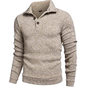 COOFANDY Men's Casual Slim Fit Pullover Sweater Knitted Thermal Sweatshirt