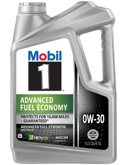 Mobil 1 Advanced Fuel Economy Full Synthetic Motor Oil 0W-30, 5 Quart