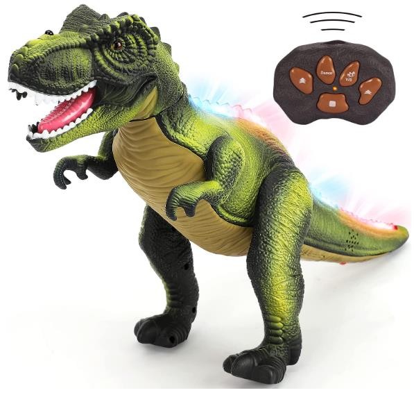 STEAM Life Remote Control Dinosaur Toys for Kids, Light Up & Realistic Roaring Sound T rex Robot Dinosaur Toy for Boy, Electronic Walking Dinosaur Toys, Kids Toys for 3 4 5 6 7 Years Old Boys (Green)