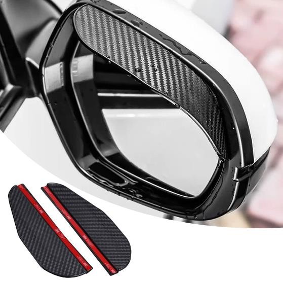 Pincuttee Mirror Rain Visor Eyebrow, Side Mirror Visor Rain Guards,Side Mirror Covers for Car Uniservial Fit 2 Pack