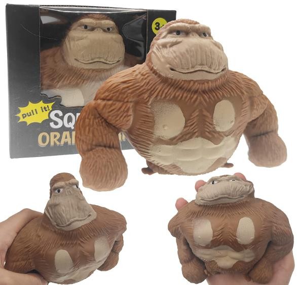 Monkey Toy Figure for Kids and Adults, Decompress and Stretch Stress Gorilla, Stress Relief Toy for Children and Adults, Gift for Easter, Birthday
